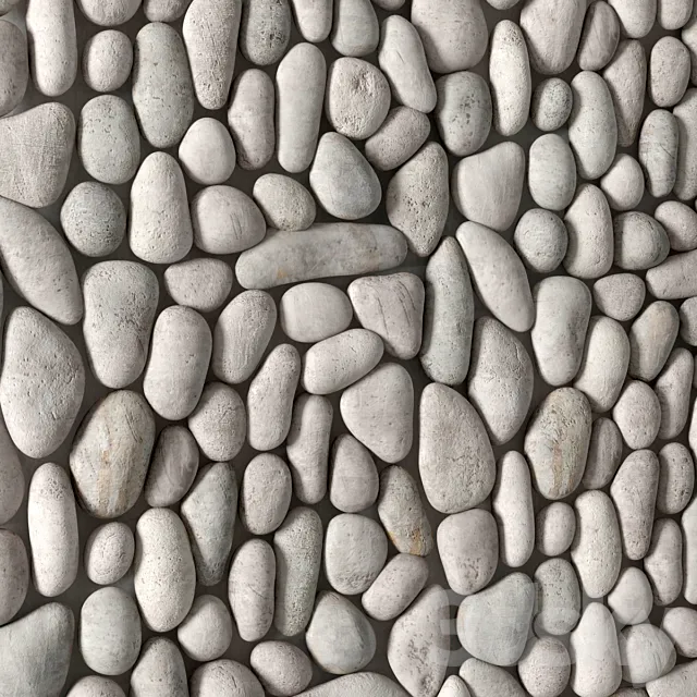 Fine pebble panel 3DModel