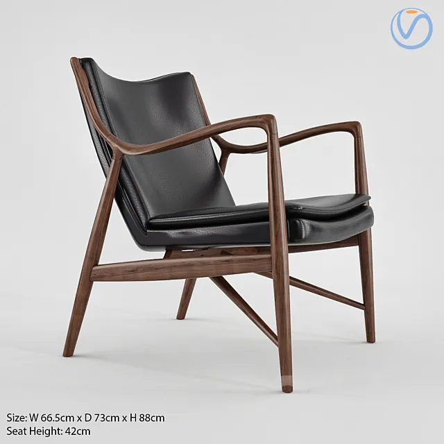 Finn Juhl 45 Chair 3D Model