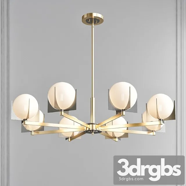 Finn Satin Brass Brushed Platinum 8 Light Chandelier By Maxim Lighting 3D Model Free