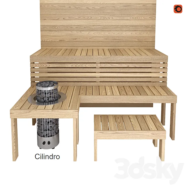 Finnish Sauna 3D Model