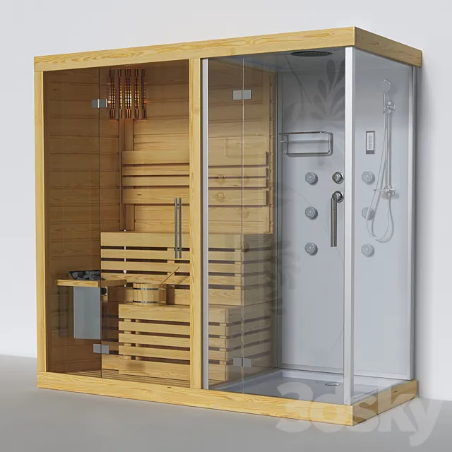 Finnish sauna 3D Model