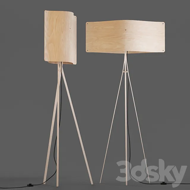 Finom floor lamp collection by Jukka Vesmanen 3DModel