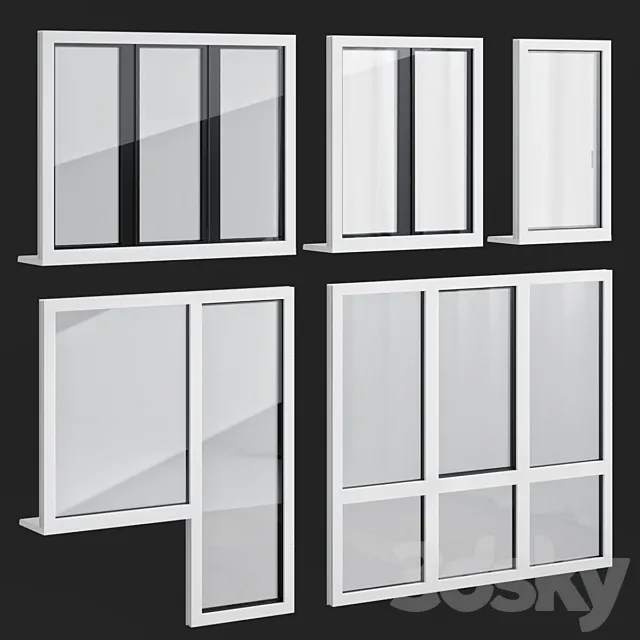 Finstal plastic windows 3D Model