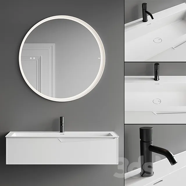 Fiora Frame Vanity Unit Set 1 3DModel