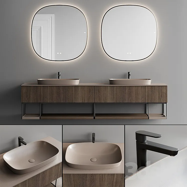 Fiora Sen Vanity Unit Set 2 3D Model Free