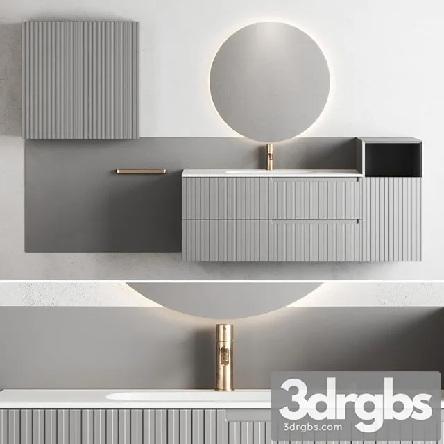 Fiora Synergy Vanity Unit Set 1 3D Model Free