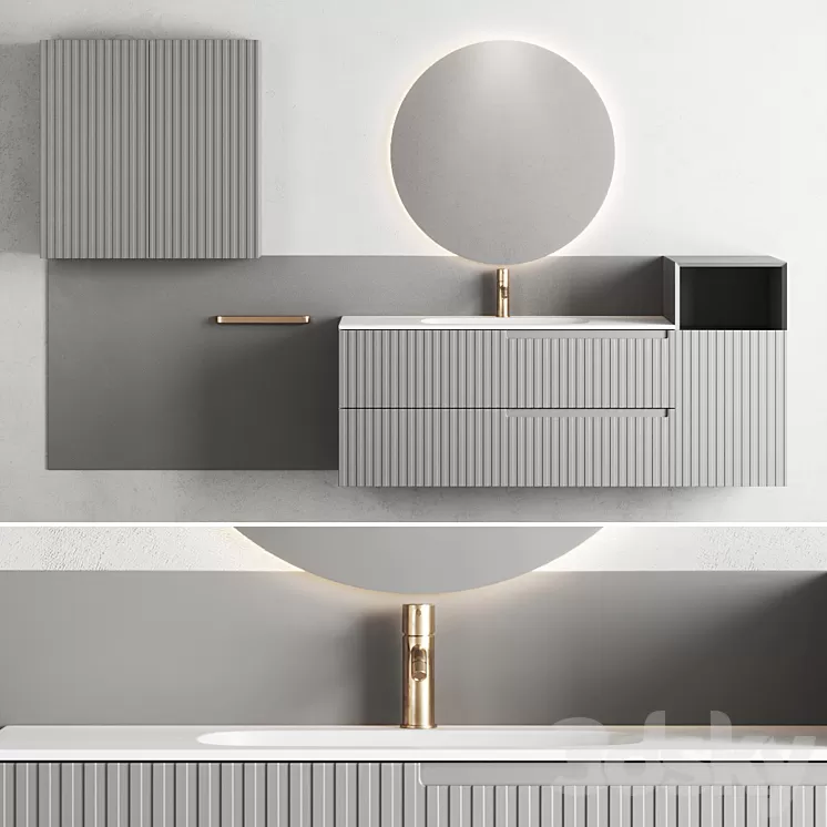 Fiora Synergy Vanity Unit set 1 3D Model