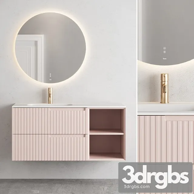 Fiora Synergy Vanity Unit Set 2 3D Model Free
