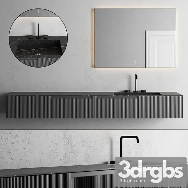 Fiora Synergy Vanity Unit Set 5 3D Model Free