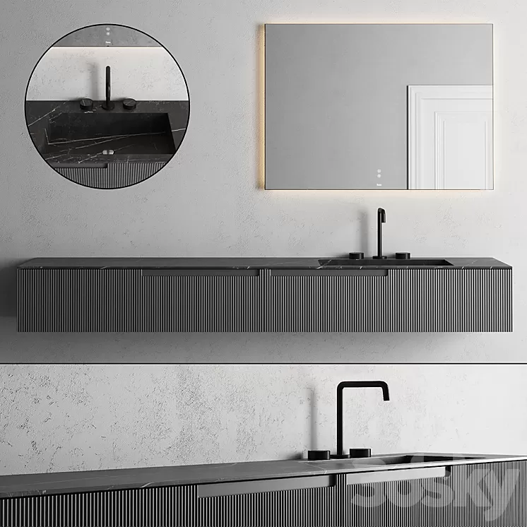 Fiora Synergy Vanity Unit set 5 3D Model