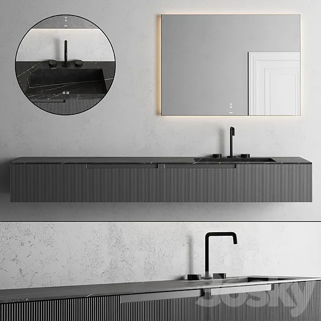 Fiora Synergy Vanity Unit set 5 3DModel