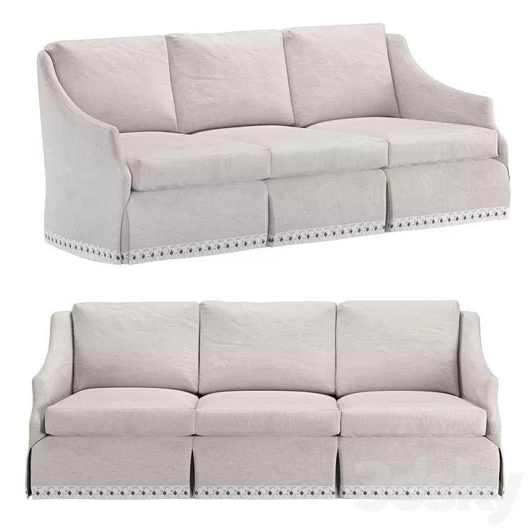 Fiora Waterfall Skirt Sofa V955W-S 3D Model Free
