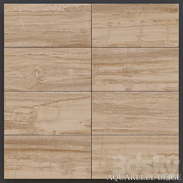 Fiore Aquarelle Beige 3D Model