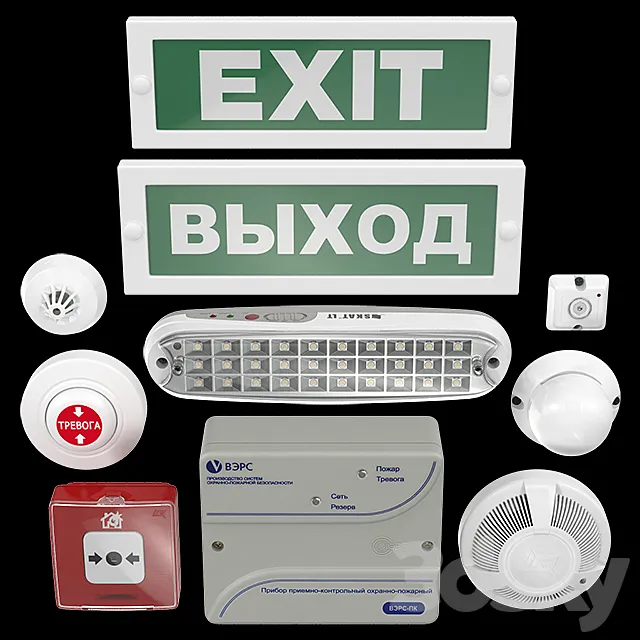 Fire alarm system 3DModel