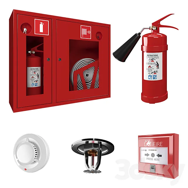 Fire fighting set 3DModel