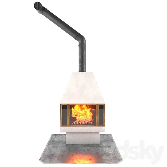 Fire place + 3d fire Free Download