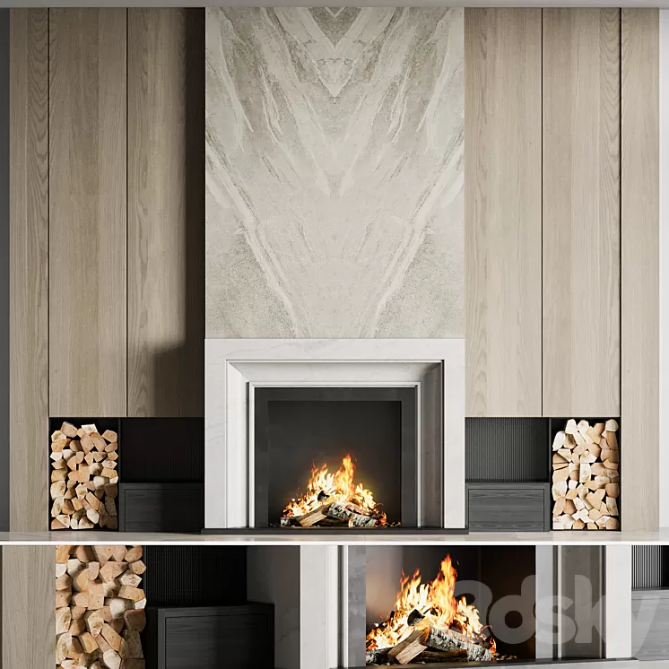 Fireplace 15 3D Model Free