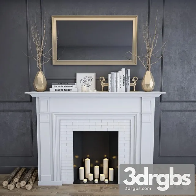 Fireplace 9 3D Model Free