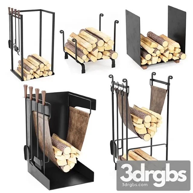 Fireplace Accessories Set 02 3D Model Download