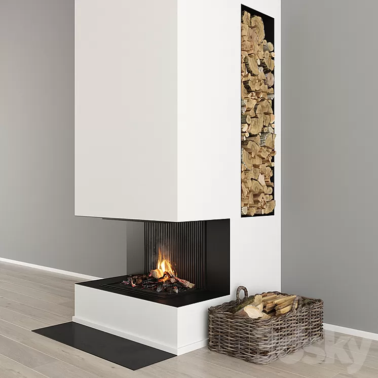 Fireplace and decor 32 3D Model