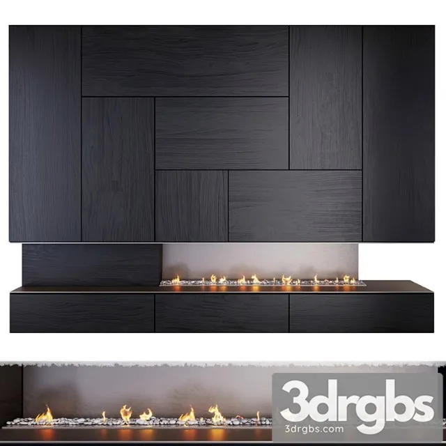 Fireplace and firewood 6 3D Model Free