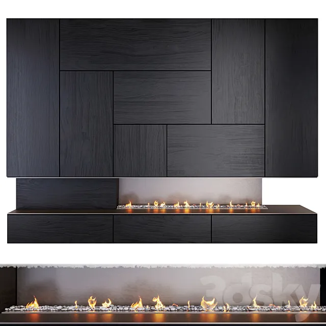 Fireplace and firewood 6 3DModel