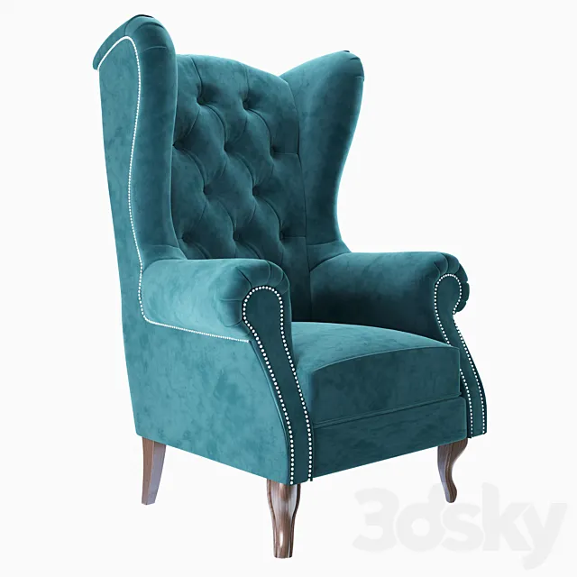 Fireplace armchair 3D Model