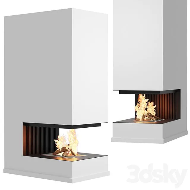 Fireplace - composition 2 3D Model