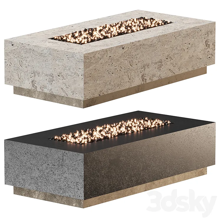 Fireplace №3 3D Model Free Download