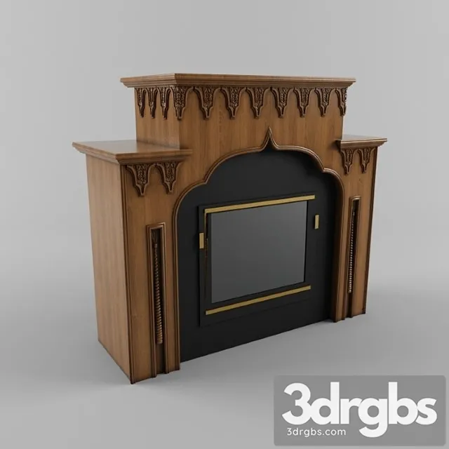 Fireplace In Arabic Stilie 3D Model Free