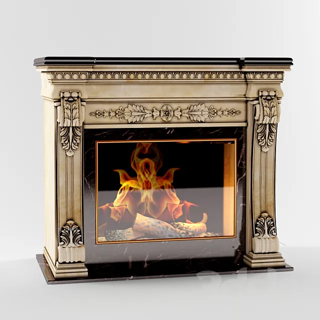 Fireplace in classic style Free Download