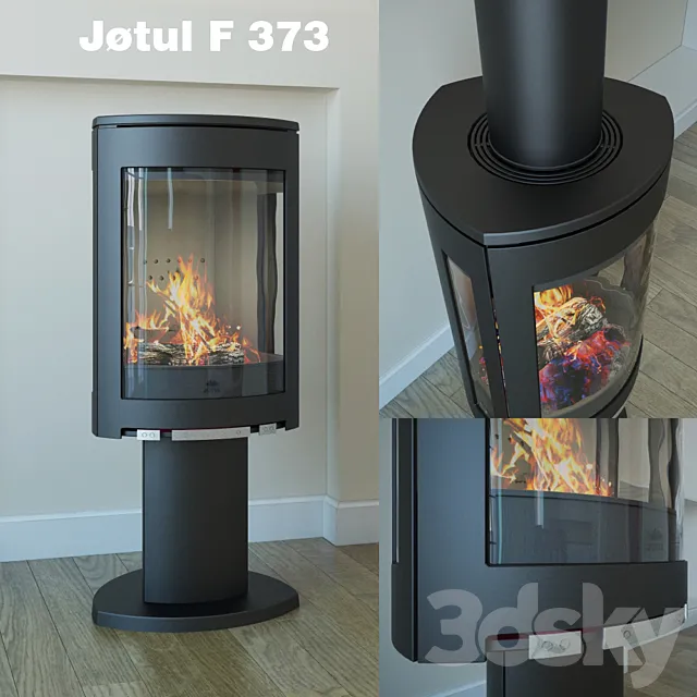 fireplace Jotul F 373 3D Model