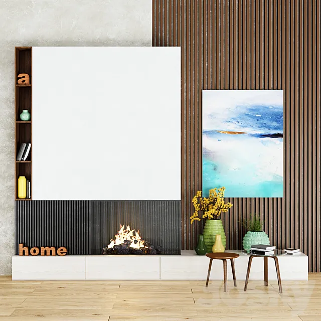 Fireplace Kalfire GP 80 _ 55C 3D Model