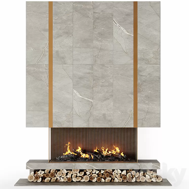 Fireplace modern 101 3D Model