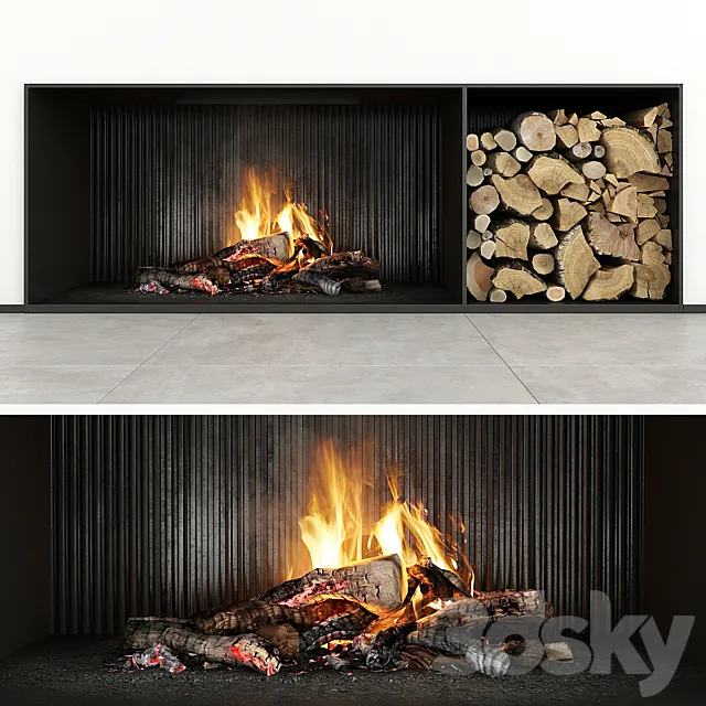 Fireplace modern 29 3DModel