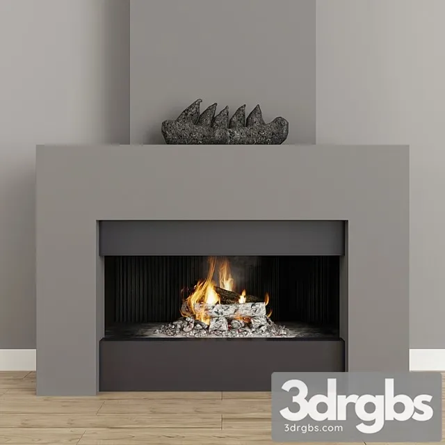 Fireplace modern 40 3D Model Free