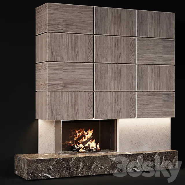 Fireplace modern 45 3DModel