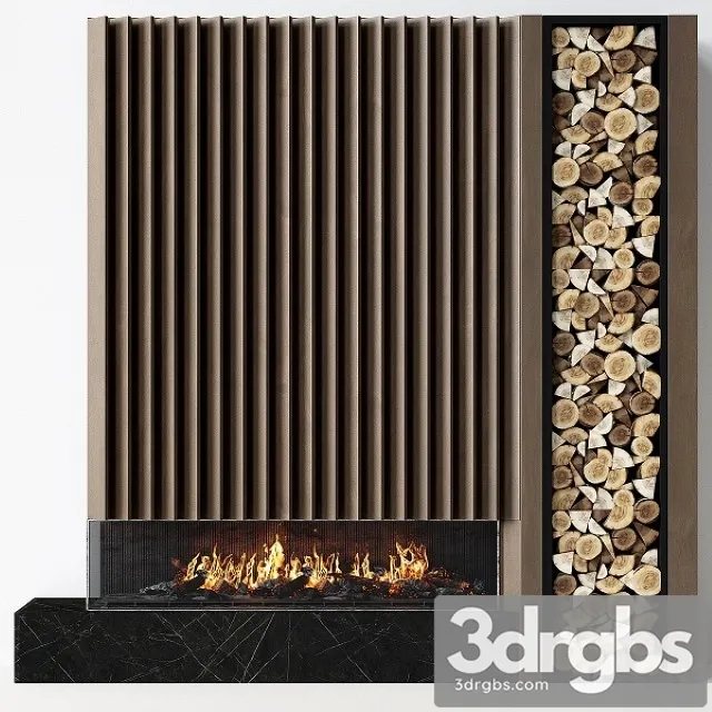 Fireplace Modern 55 3D Model Free