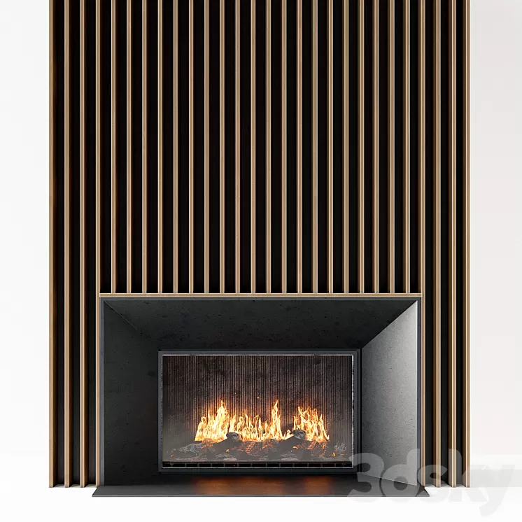 Fireplace modern 58 3D Model