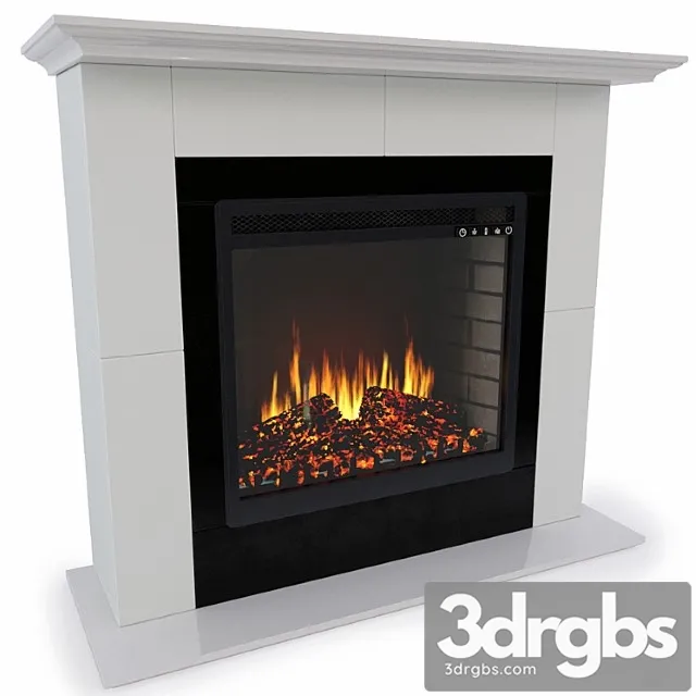 Fireplace royal flame suite alabaster with fireplace vision 23 led fx 3D Model Free