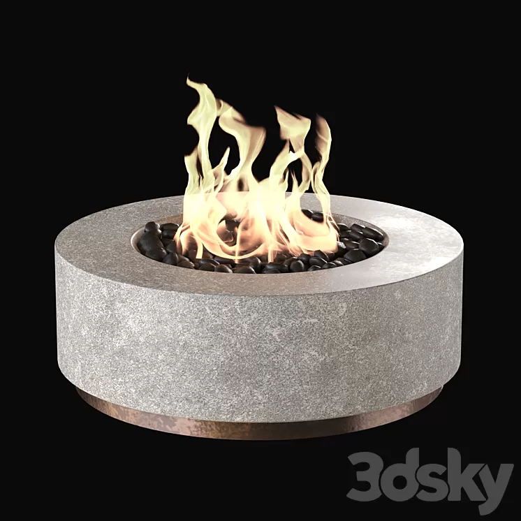 Fireplace set 3D Model Free