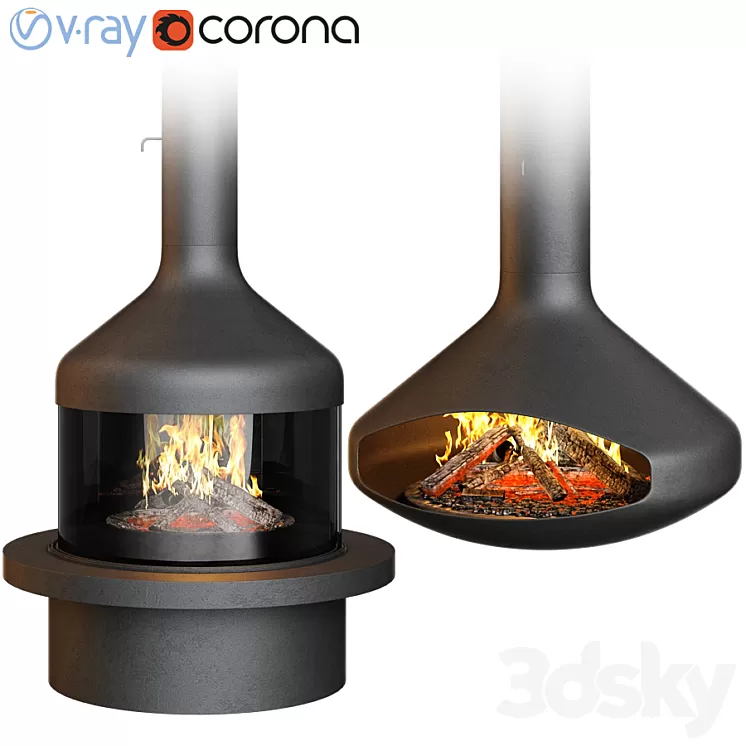 Fireplace set Focus Creation 1 (4 options)