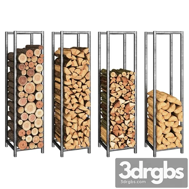 Fireplace wood 3D Model Free