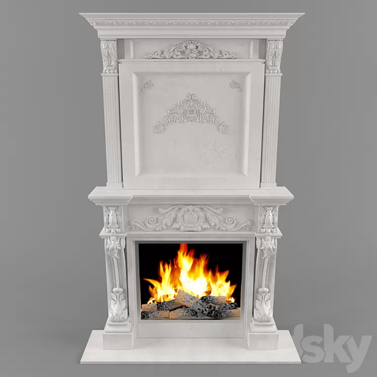 Fireplaces classical 3D Model
