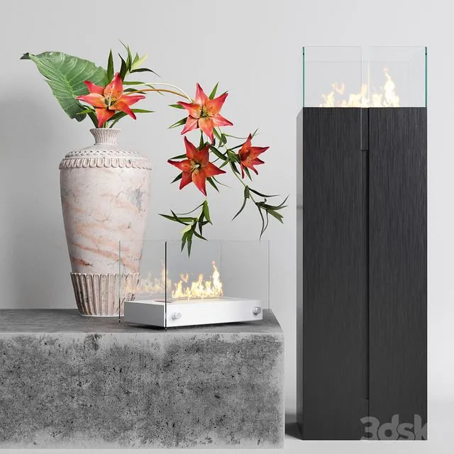 Fireplaces Romeo and Hotel Mini 3D Model