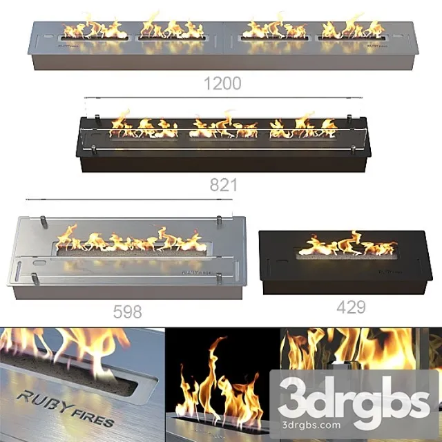 Fireplaces ruby fires 3D Model Free