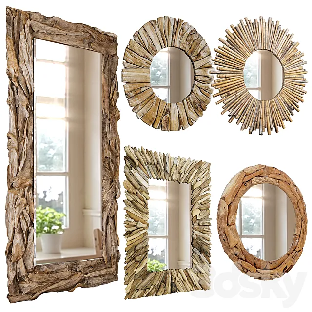 Firewood mirror wood 3D Model