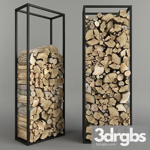 Firewood set 3 3D Model Free