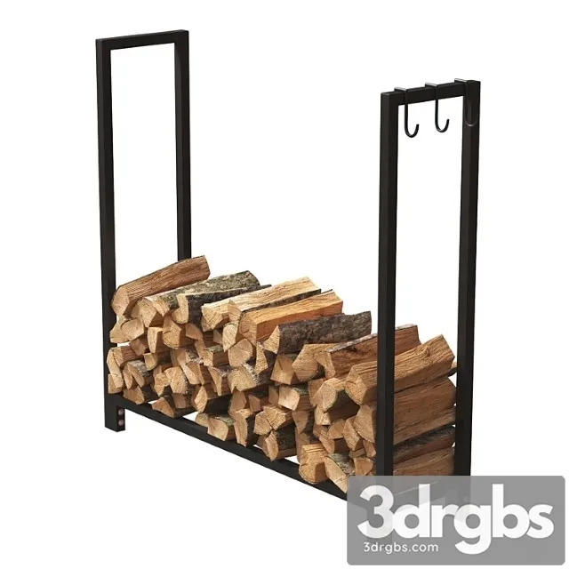 Firewood storage rack 2 3D Model Free