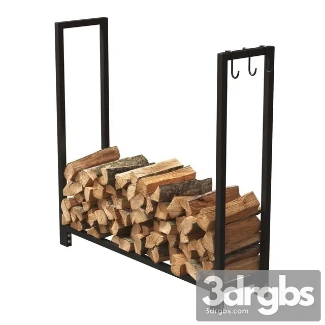 Firewood Storage Rack 3D Model Free
